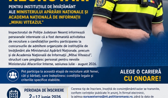 Vrei o carieră în poliție, armată, la jandarmi, pompieri sau SRI? Acum este momentul!